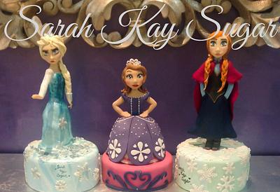 Anna Elsa & Sofia - Cake by Sarah Kay Sugar