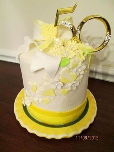50th Wedding Anniversary Cake - Cake by CakeMaker1962