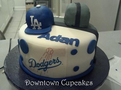 Raiders & Dodgers Cake - Cake by CathyC