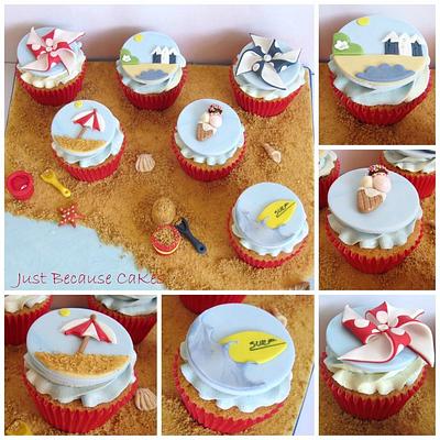 Summer Time at the Seaside Cupcakes - Cake by Just Because CaKes