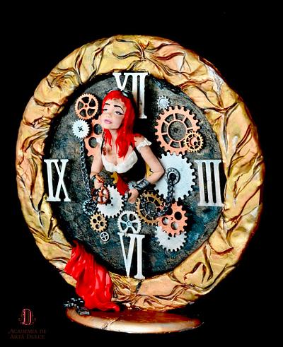 Trapped Time - Steampunk Collaboration - Cake by Rodica Bunea