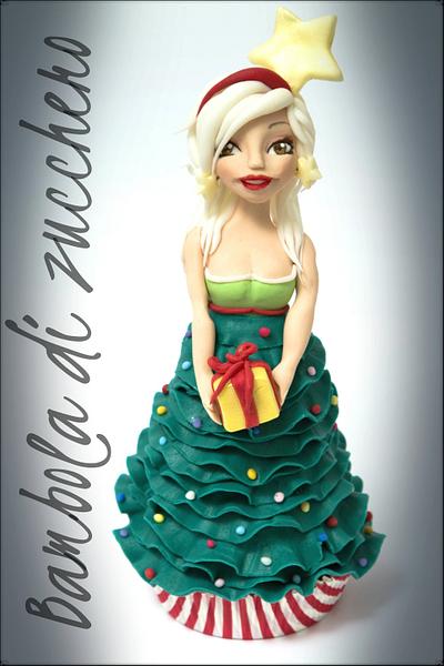 Christmas cupcake as place card - Cake by bamboladizucchero