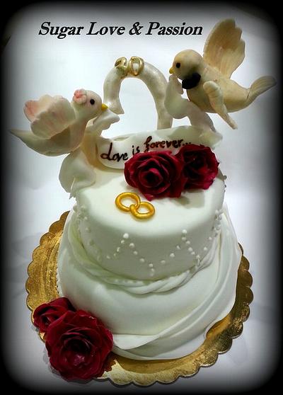 Wedding cake anniversary - Cake by Mary Ciaramella (Sugar Love & Passion)