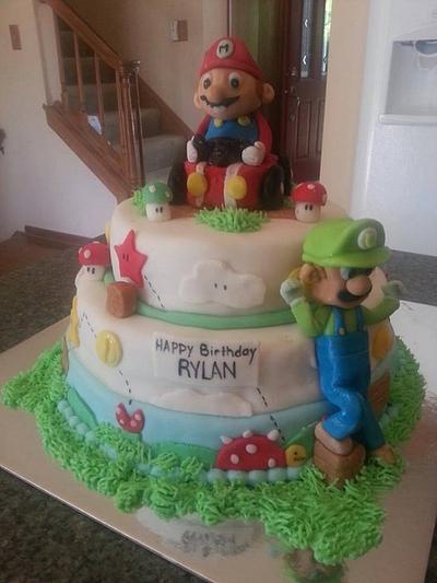 Mario brothers - Cake by Patty's Cake Designs