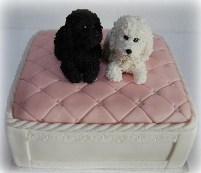 sweet poodles - Cake by dolcementebeky