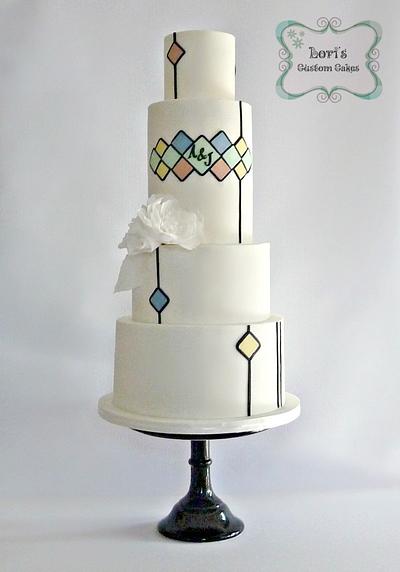 Modern Wedding Cake - Cake by Lori Mahoney (Lori's Custom Cakes) 