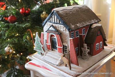 Umbrella Cafe Gingerbread House - Cake by Sayitwithginger