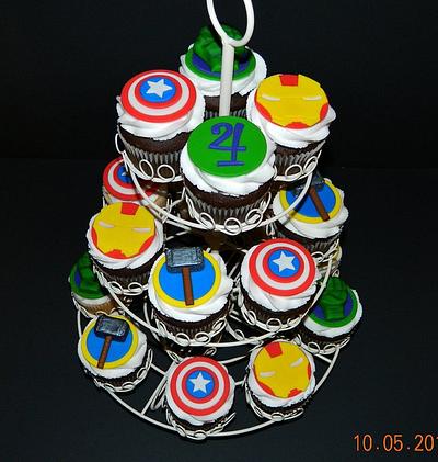 Avengers Cupcake Toppers - Cake by Maureen