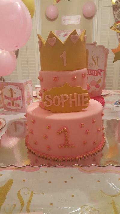 Nieces 1st birthday cake  - Cake by Missybloop