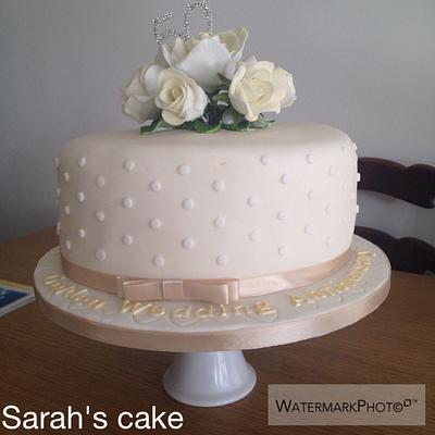 Golden Wedding Anniversary  - Cake by Sarah's cakes