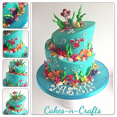 Topsy turvy little mermaid  - Cake by June milne