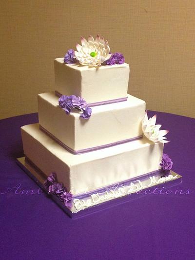Purple Wedding Cake - Cake by AmbrosialAffections