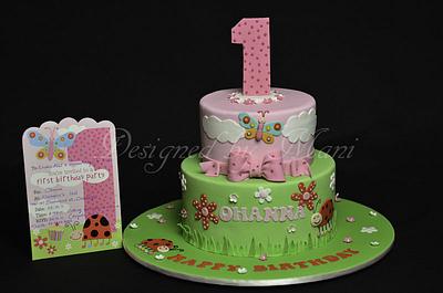 1st birthday cake - Cake by designed by mani