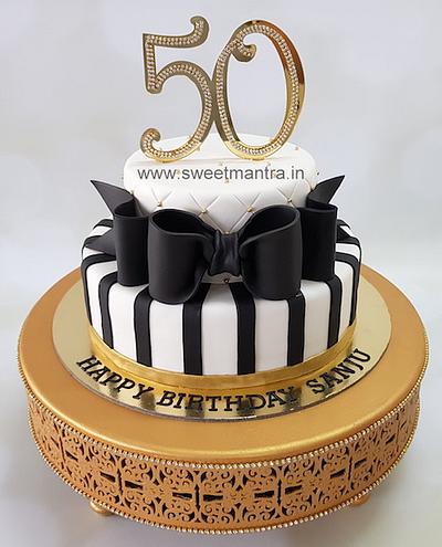 50th birthday cake - Cake by Sweet Mantra Homemade Customized Cakes Pune