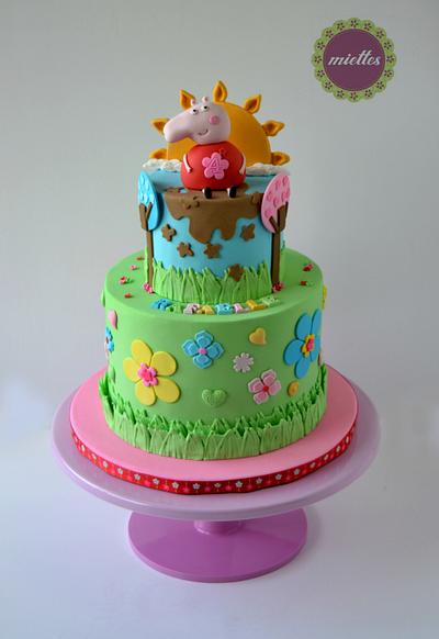 Cute Peppa Pig Cake - Cake by miettes
