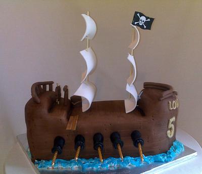 Pirate Ship  - Cake by Zaafirah Adams  - Zee's Cake Corner 