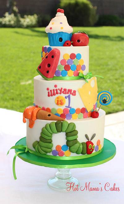 The Very Hungry Caterpillar - Cake by Hot Mama's Cakes