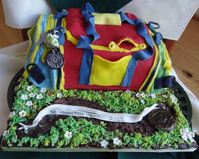 Chocolate Mud Cake 'Multi-Coloured Retro Sports Bag' - Cake by Fifi's Cakes