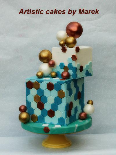 Geometry-wedding cakes - Cake by Marek