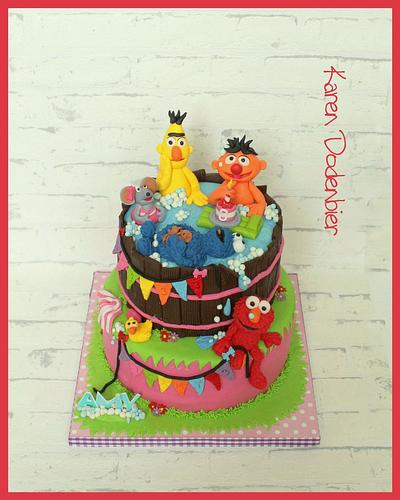 Sesame Street cake.  - Cake by Karen Dodenbier