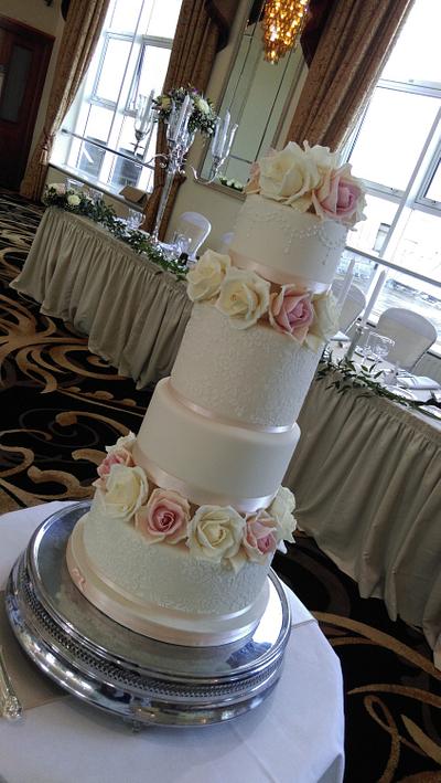 Chantilly Lace Wedding Cake - Cake by Eden Cake Company