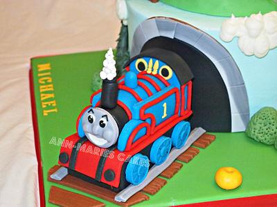 2 tier Thomas the Tank Engine - Cake by Ann-Marie Youngblood