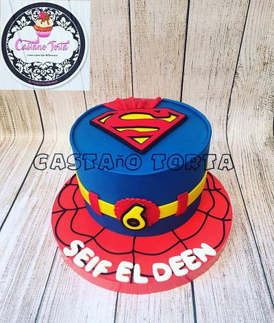 superman cake  - Cake by Castaño torta Riham Ismail