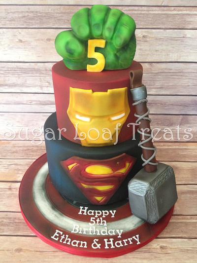 Superheroes Cake - Cake by SugarLoafTreats