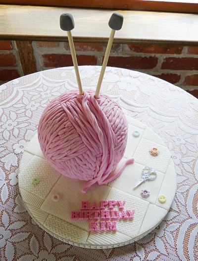 Ball of Knitting Wool Yarn Cake - Cake by Angel Cake Design