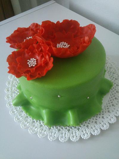 Red flower - Cake by Satir