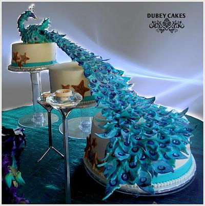 Peacock Wedding Cake - Cake by Bethann Dubey