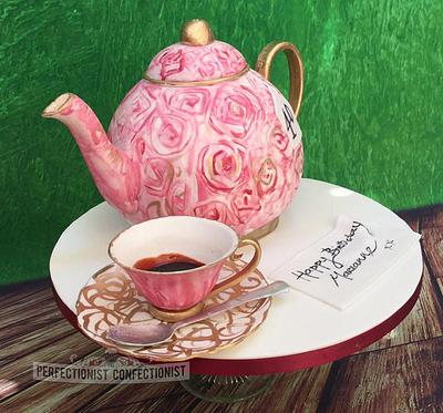 Marianne - Teapot Birthday Cake - Cake by Niamh Geraghty, Perfectionist Confectionist