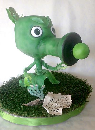 Plants Vs Zombies Pea Shooter - Cake by LJay -Sugar Goblin Cakes