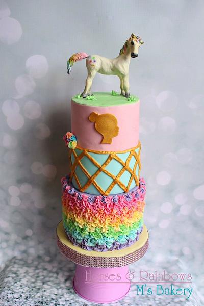 Horses & Rainbows - Cake by M's Bakery