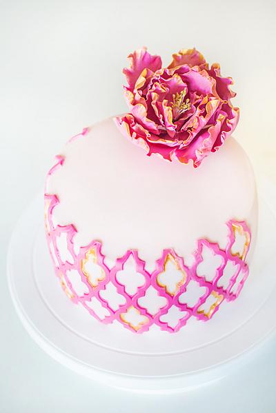 Romantic peony - Cake by Yuri