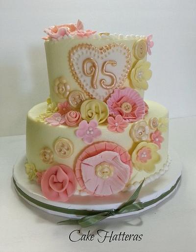 Vintage for a 95th birthday - Cake by Donna Tokazowski- Cake Hatteras, Martinsburg WV