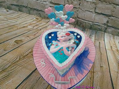Frozen Heart - Cake by Sweet Lakes Cakes