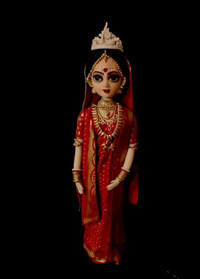 A traditional Indian bride - Cake by The Hot Pink Cake Studio by Ipshita