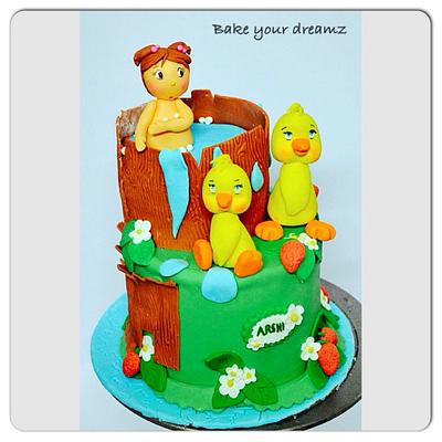 Baby and the ducky - Cake by Bake your dreamz by Malvika