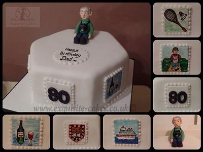 80th a Birthday cake - Cake by Natalie Wells