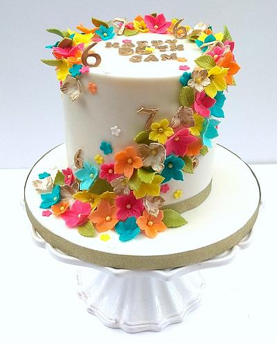 Bright 50th Birthday - Cake by The Rosehip Bakery