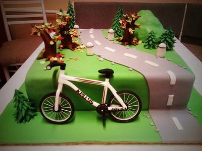 bicycle cake - Cake by CoooLcakes