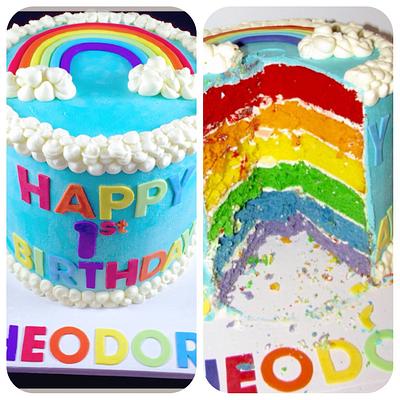 Rainbow Cake - Cake by JulieCromie