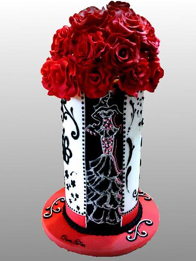 Wedding cake with red roses - Cake by Chiara Antonelli