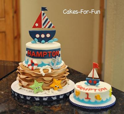 Sailboat Cake With Smash Cake - Cake by Cakes For Fun