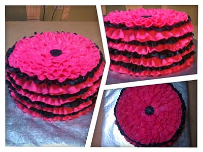 Ruffle Skirt cake - Cake by First Class Cakes