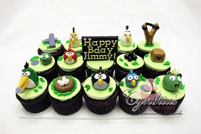 Angry birds cupcakes for Jimmy! - Cake by Cynthia Jones