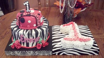 Pink/Black Zebra - Cake by Sherry's Sweet Shop