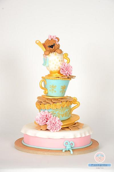 My favorite cake...the bear in the cup! - Cake by PizzingrilloParty