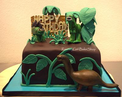 Dinosaur Birthday Cake - Cake by Maria @ RooneyGirl BakeShop